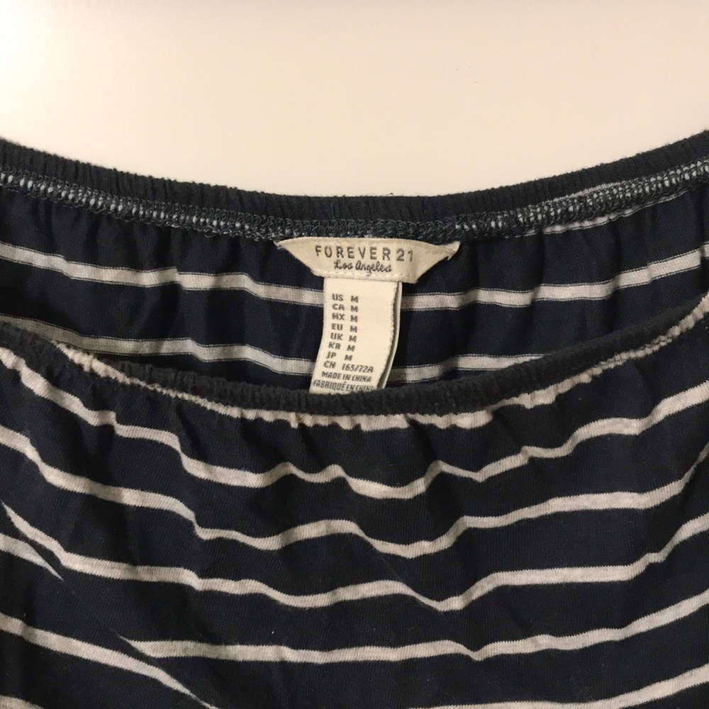 Basic Striped Blue Romper - Picture 3 of 3